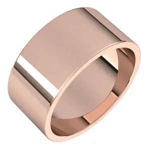 10K Rose Gold 9 mm flat Wedding Band