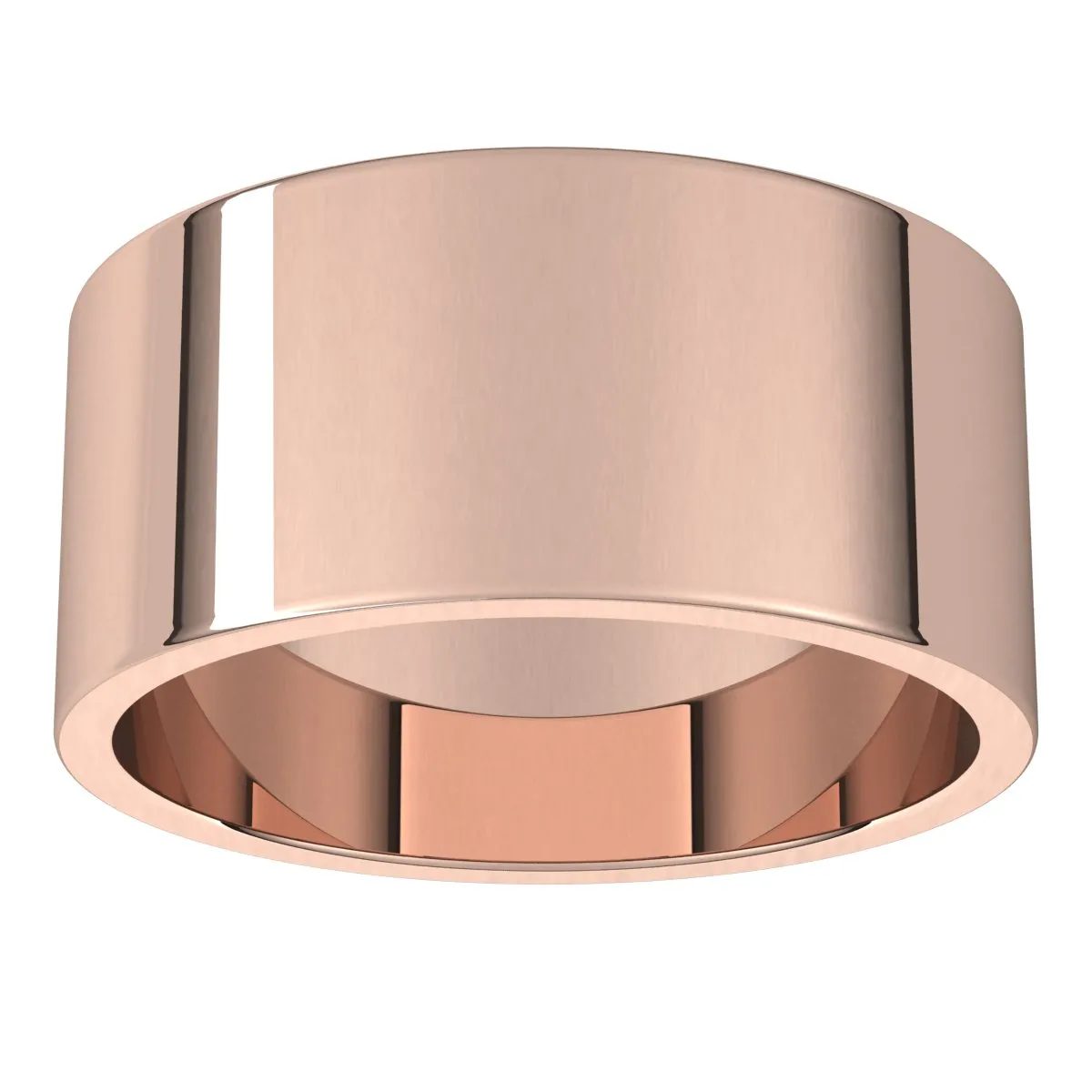 10K Rose Gold 9 mm flat Wedding Band
