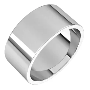 10K White Gold 9 mm flat Wedding Band