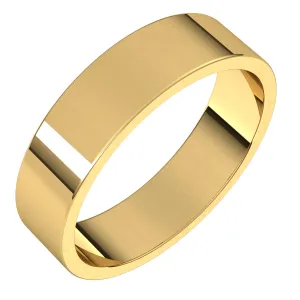 10K Yellow Gold 5 mm flat Wedding Band