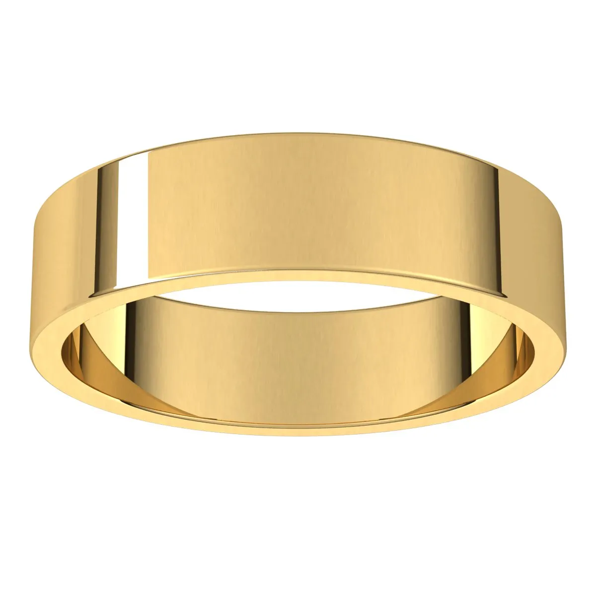 10K Yellow Gold 5 mm flat Wedding Band