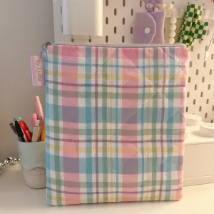 11" iPad Pouch - Spring Plaid