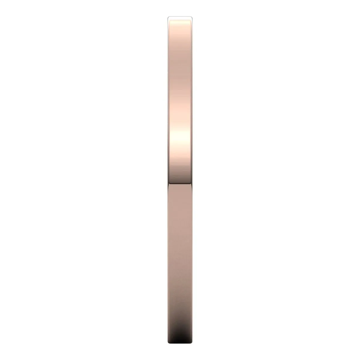 14K Rose Gold 1.5 mm flat Wedding Band