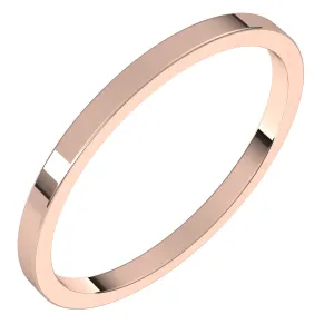 14K Rose Gold 1.5 mm flat Wedding Band