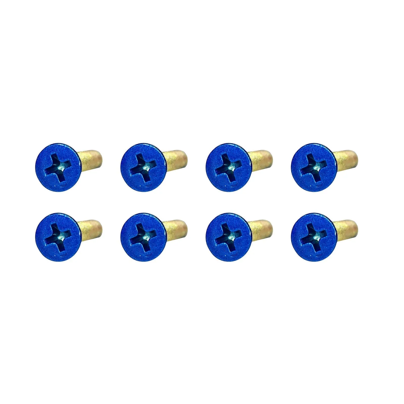 1" Candy Blue x Yellow Zinc Phillips Mounting Hardware 1000 Pack