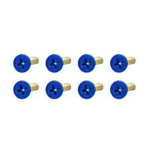 1" Candy Blue x Yellow Zinc Phillips Mounting Hardware 1000 Pack