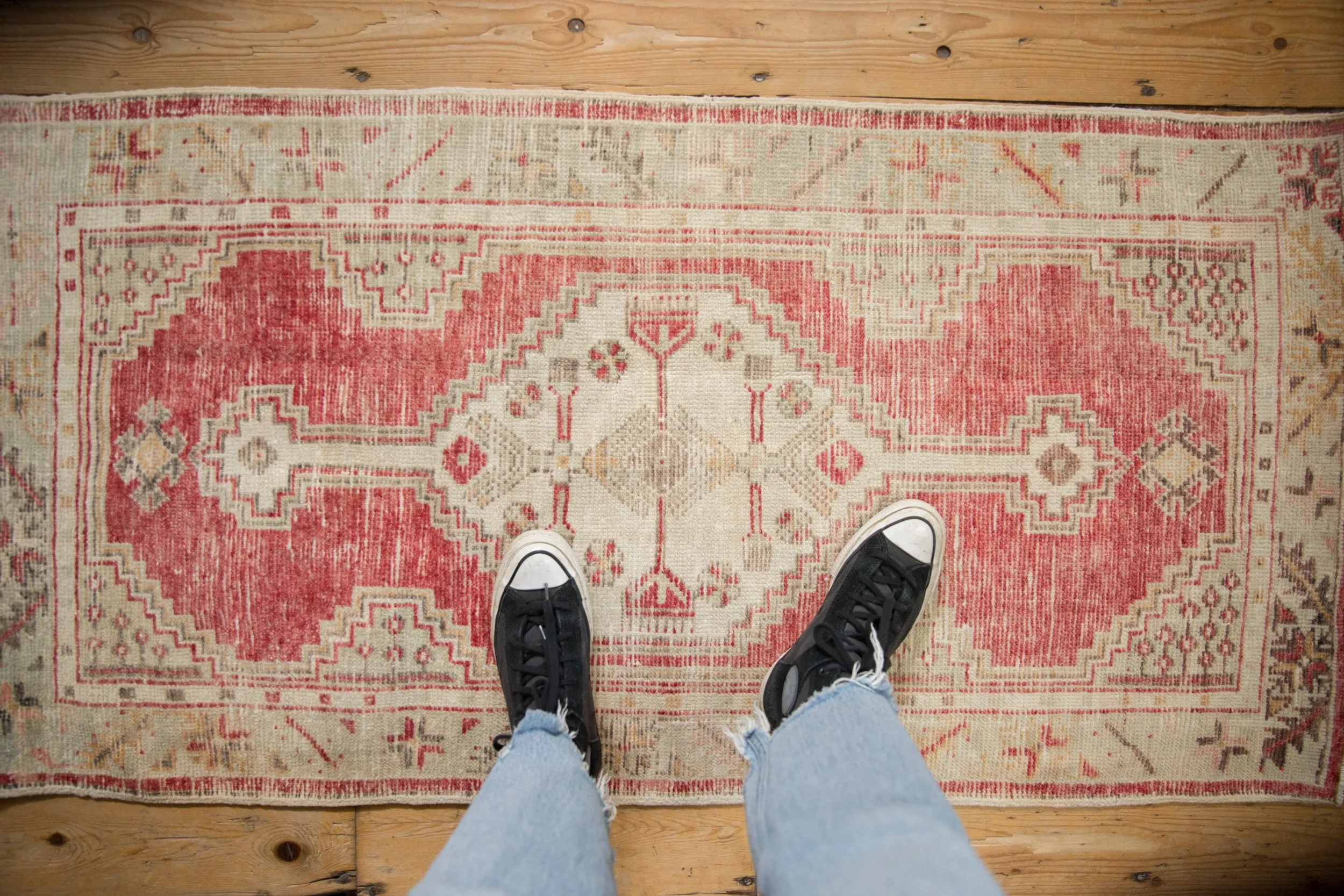 2.5x5 Vintage Distressed Oushak Rug Runner