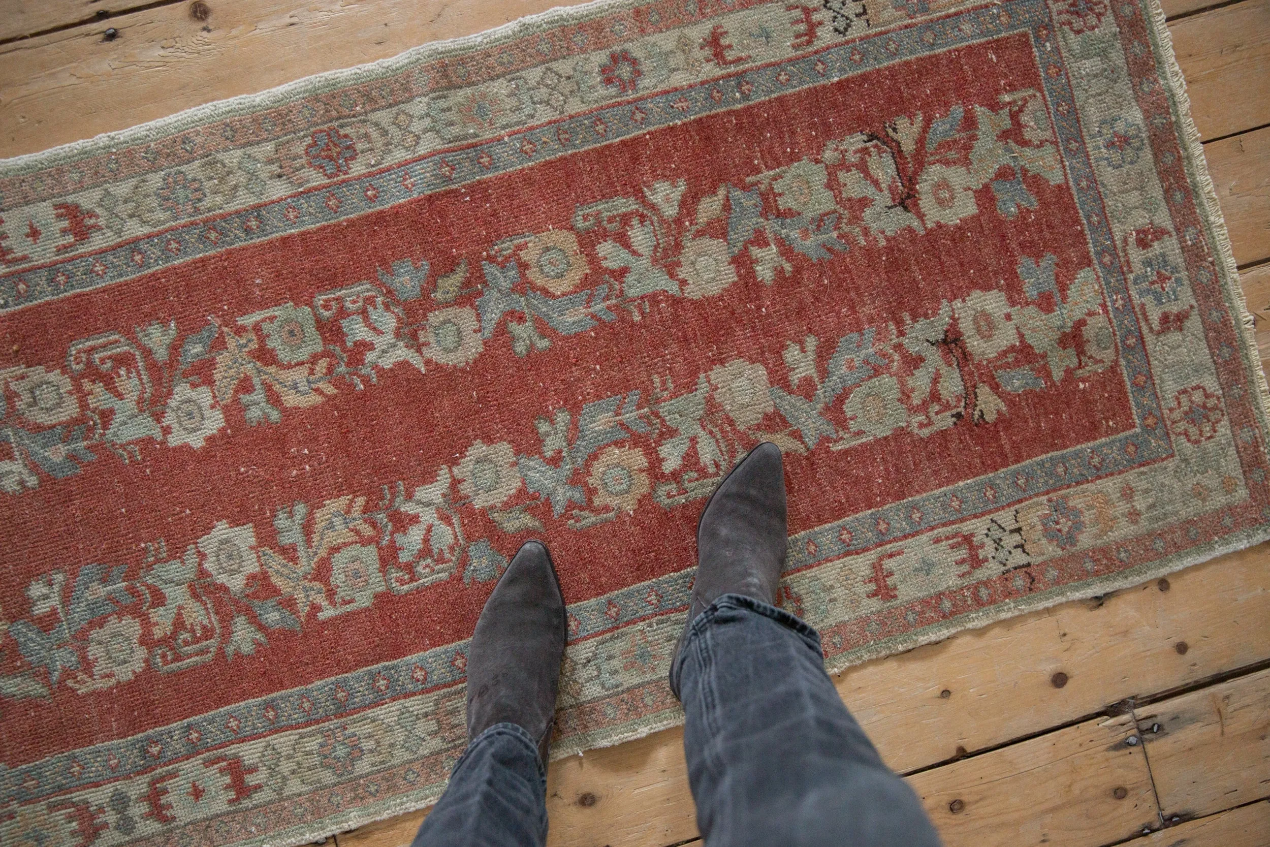 2.5x5 Vintage Distressed Oushak Rug Runner