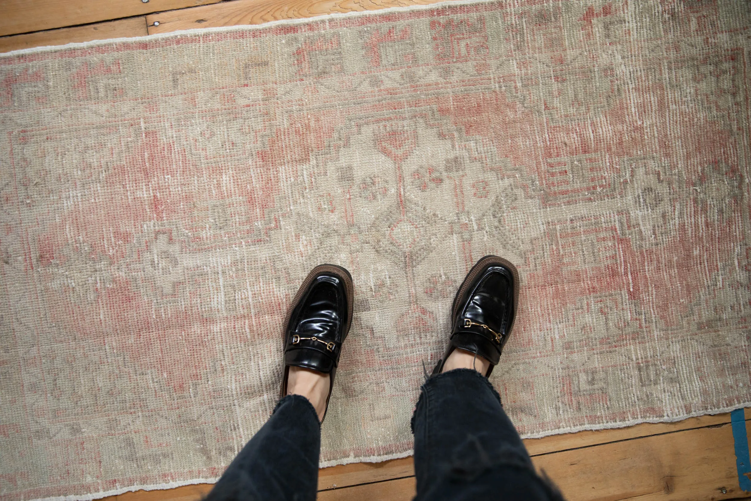 2.5x5 Vintage Distressed Oushak Rug Runner