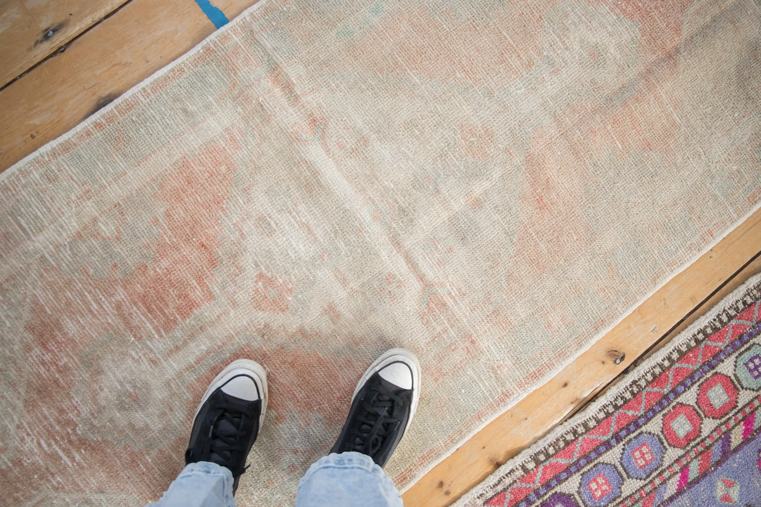 2.5x5.5 Vintage Distressed Oushak Rug Runner