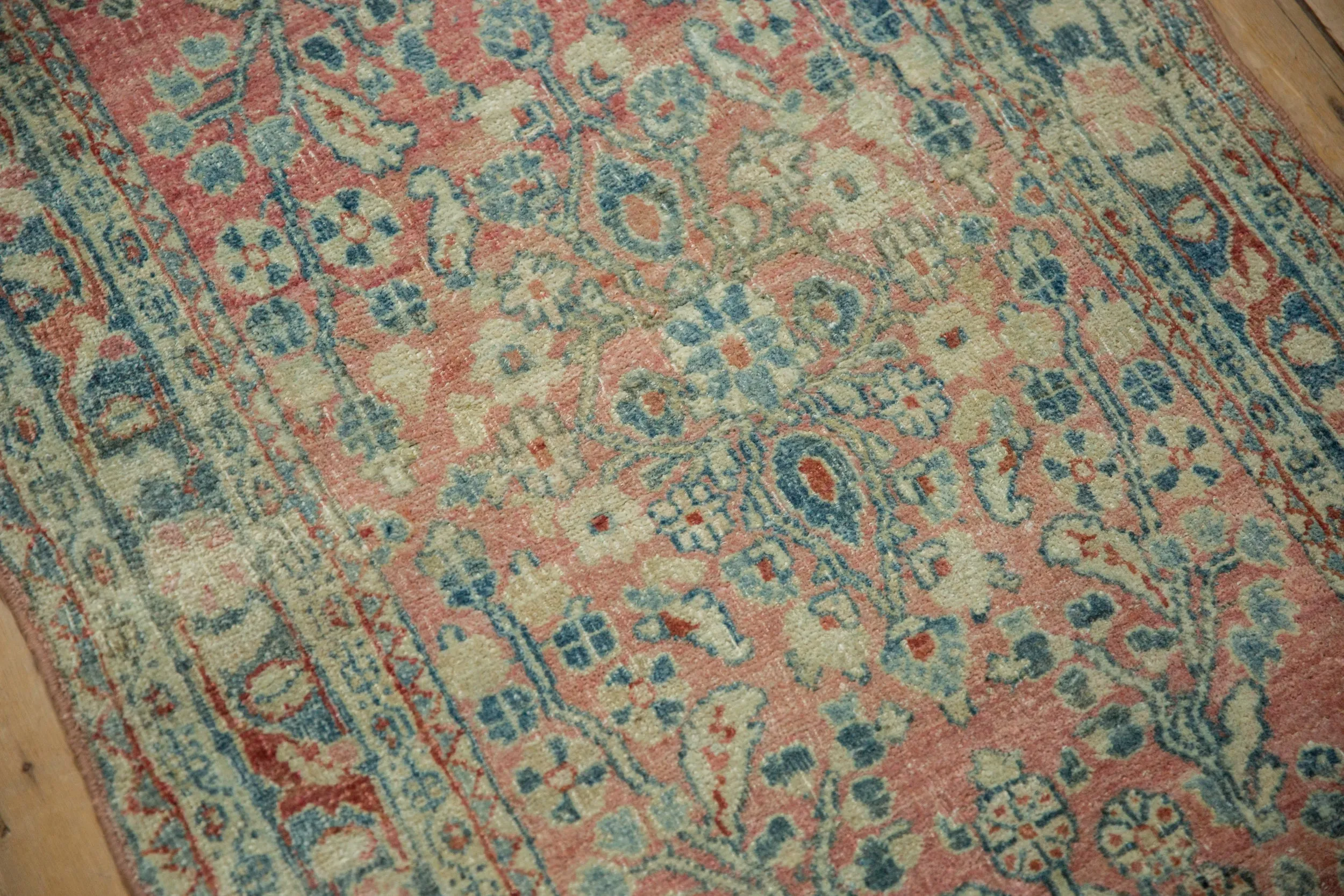 2.5x8.5 Vintage Distressed Sarouk Rug Runner