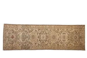 3.5x10.5 Vintage Distressed Karaja Rug Runner