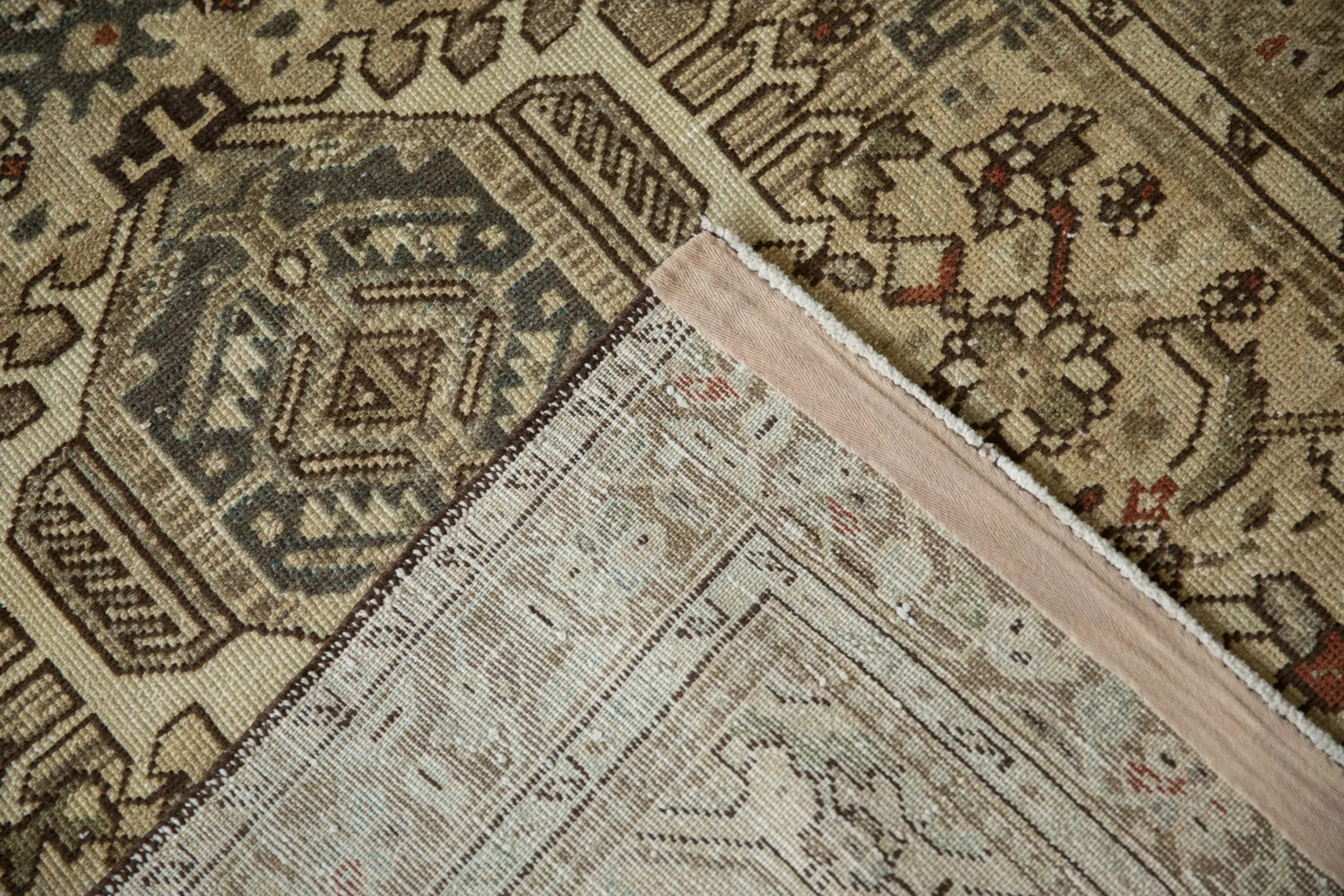 3.5x10.5 Vintage Distressed Karaja Rug Runner