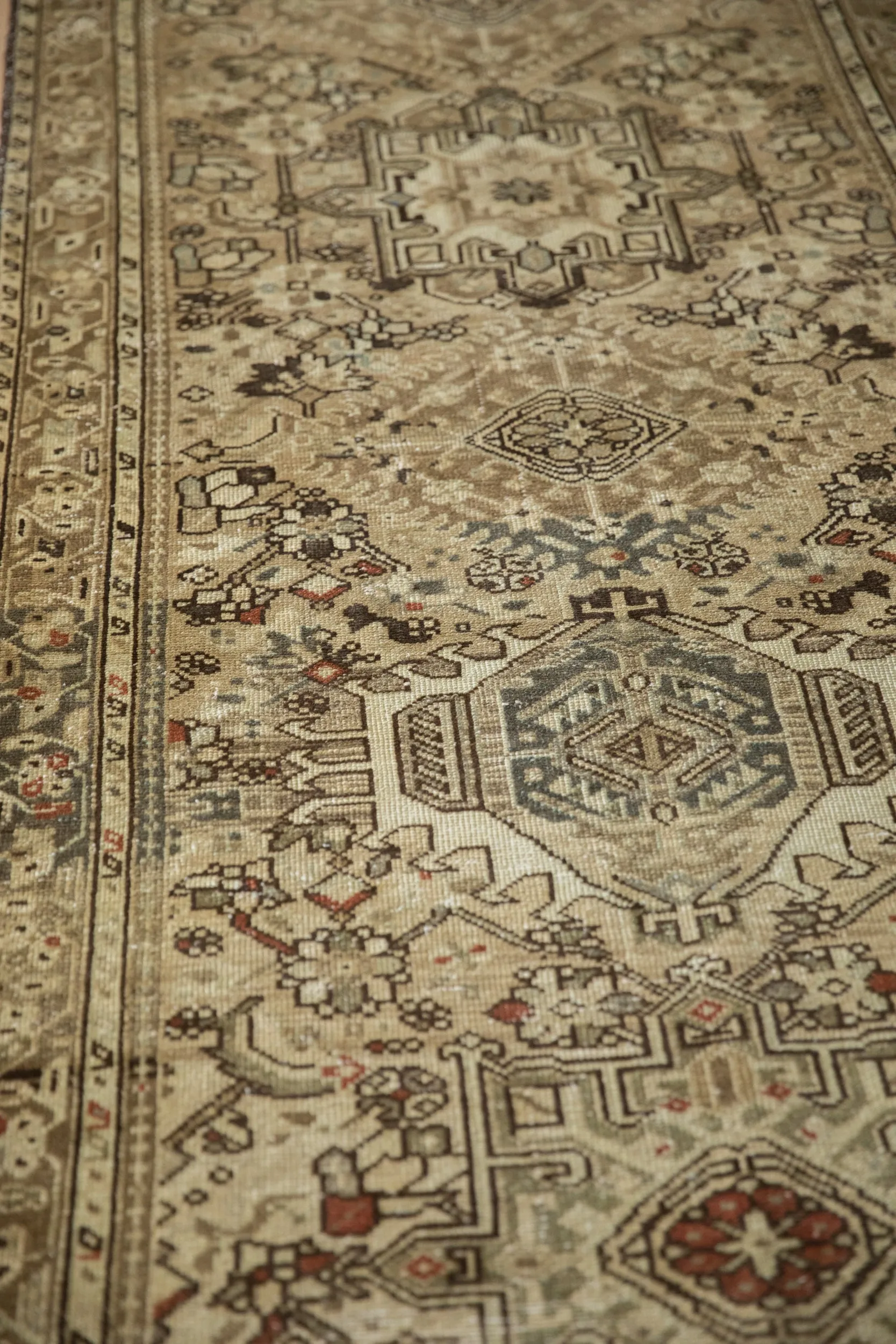 3.5x10.5 Vintage Distressed Karaja Rug Runner