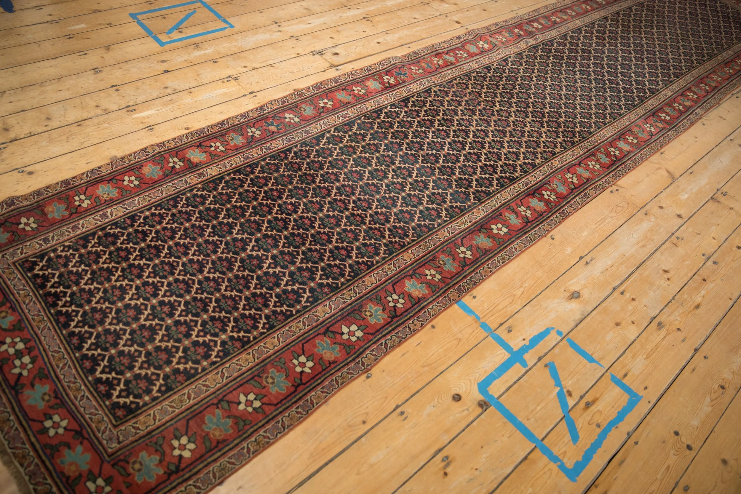 3.5x15 Antique Bijar Rug Runner