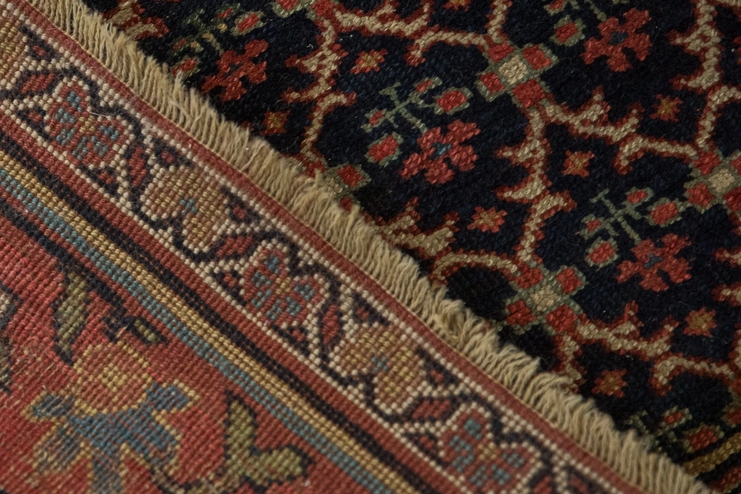 3.5x15 Antique Bijar Rug Runner