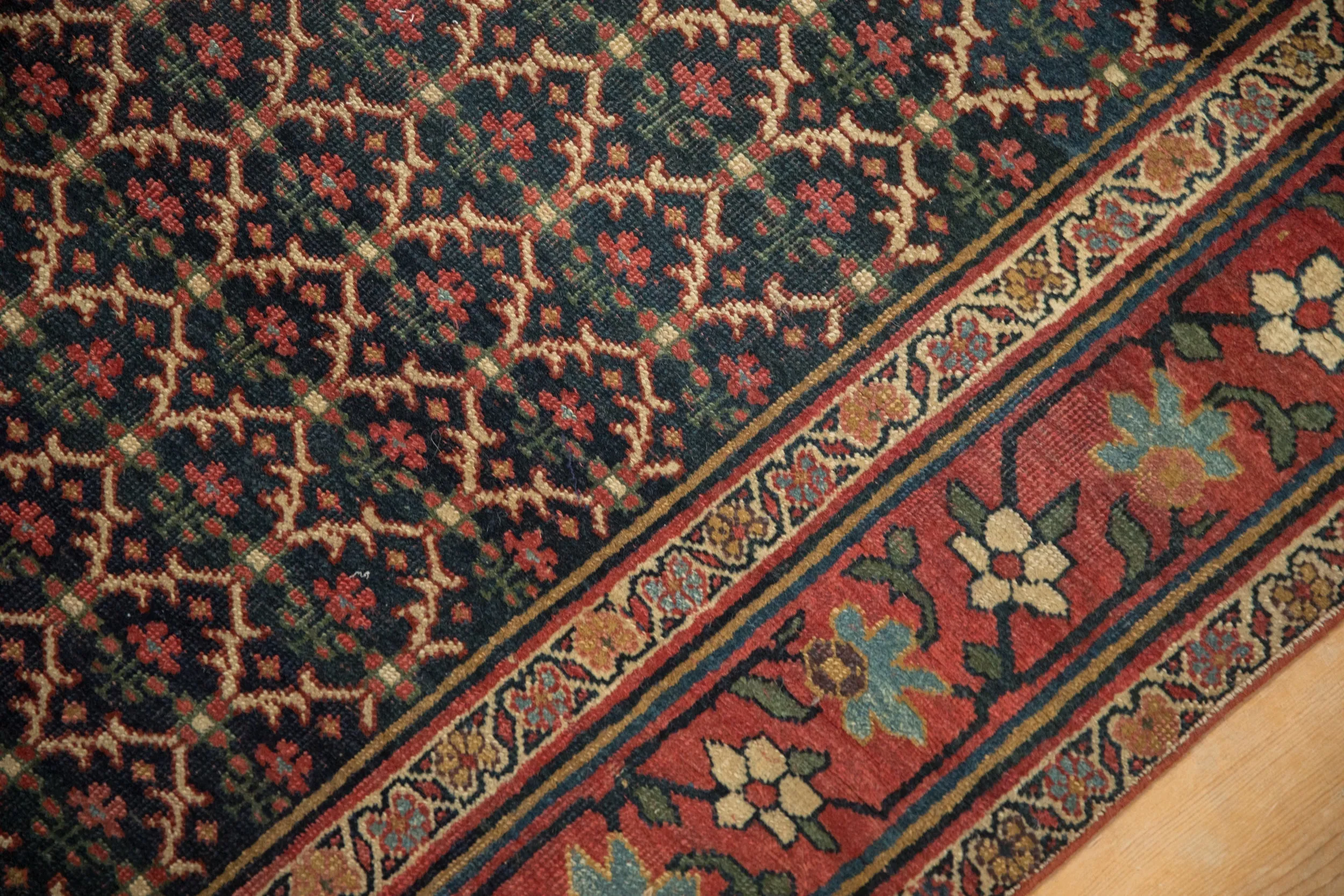 3.5x15 Antique Bijar Rug Runner