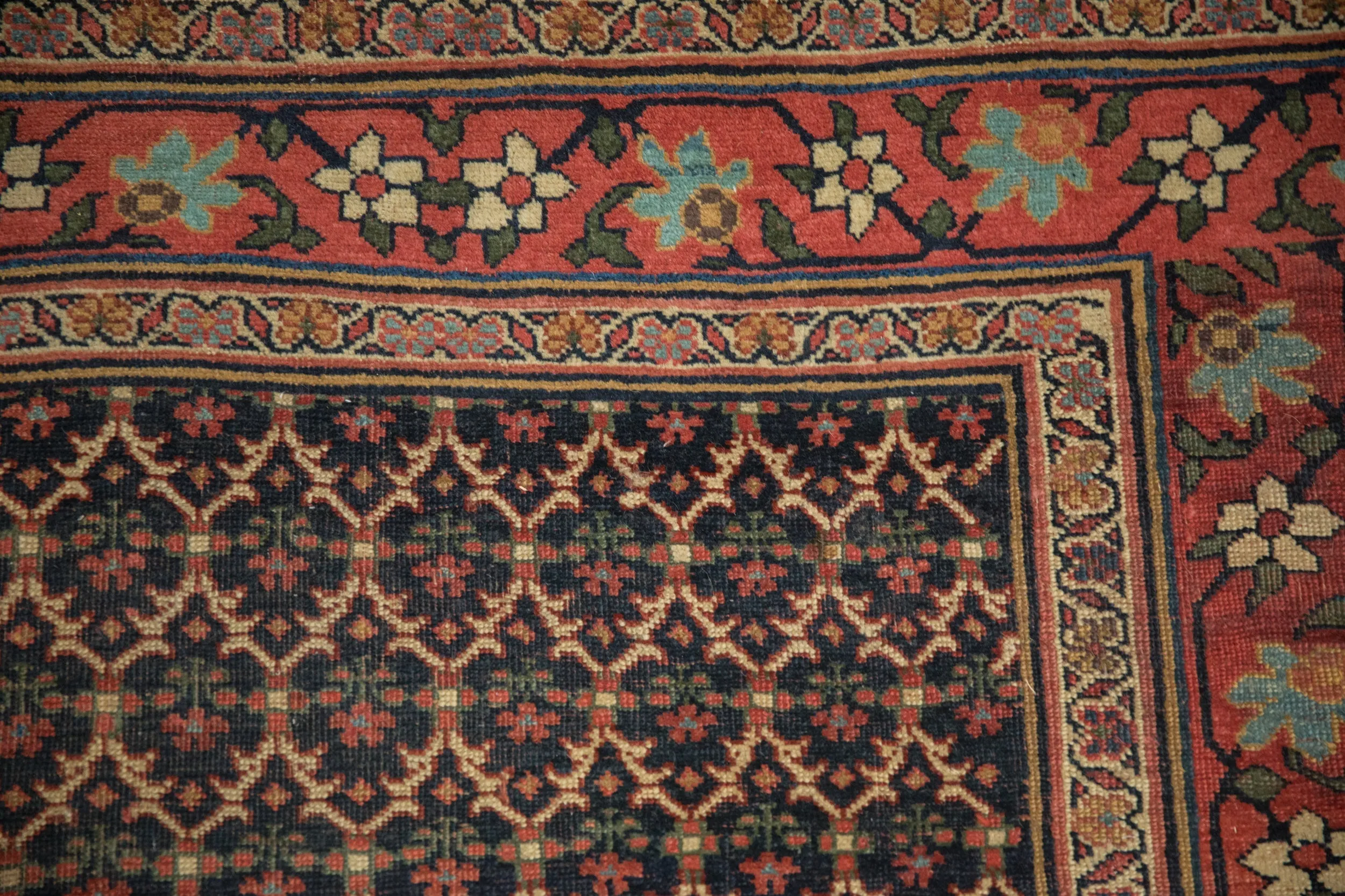 3.5x15 Antique Bijar Rug Runner