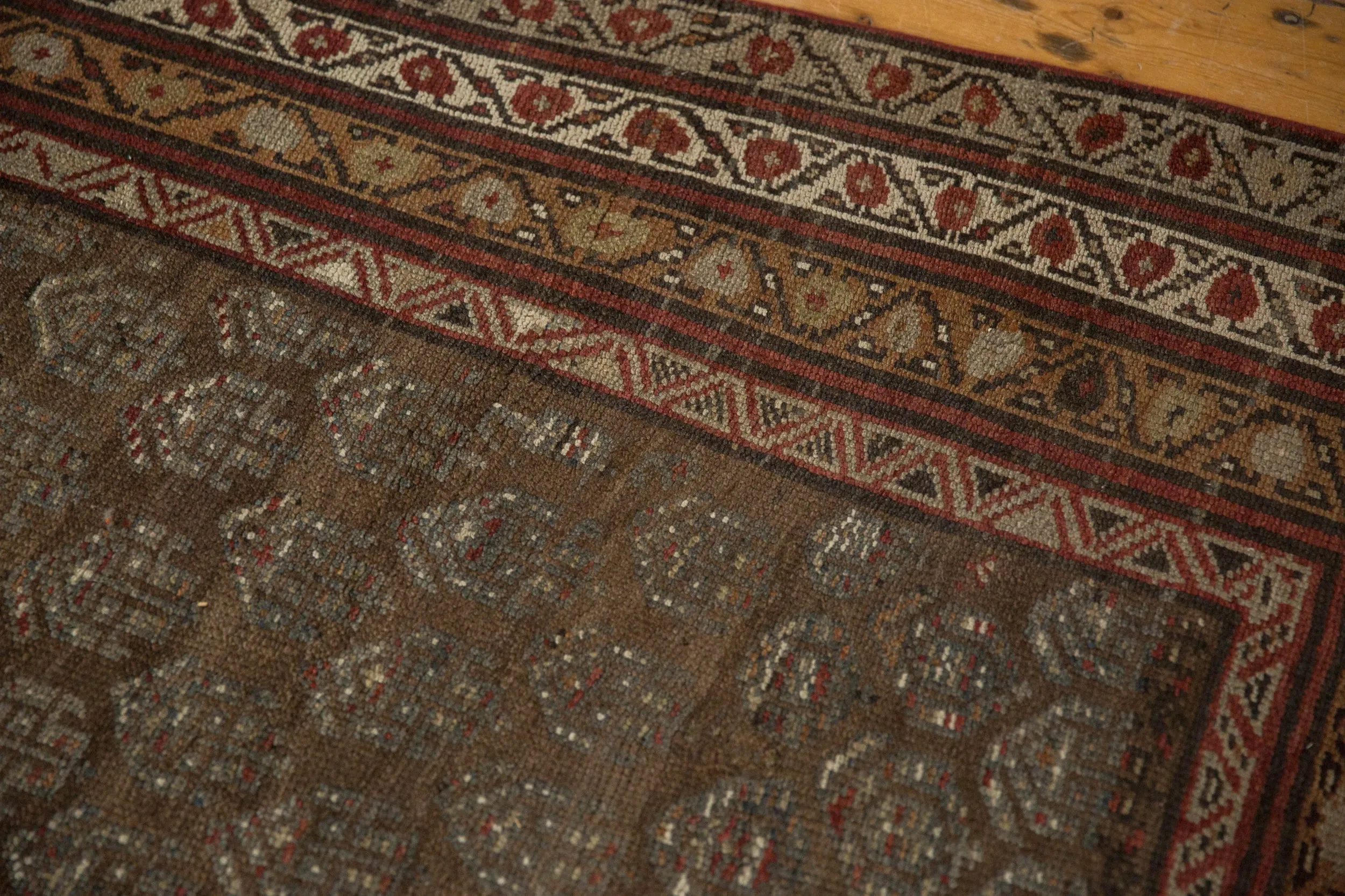 3.5x15 Vintage Distressed Kurdish Rug Runner