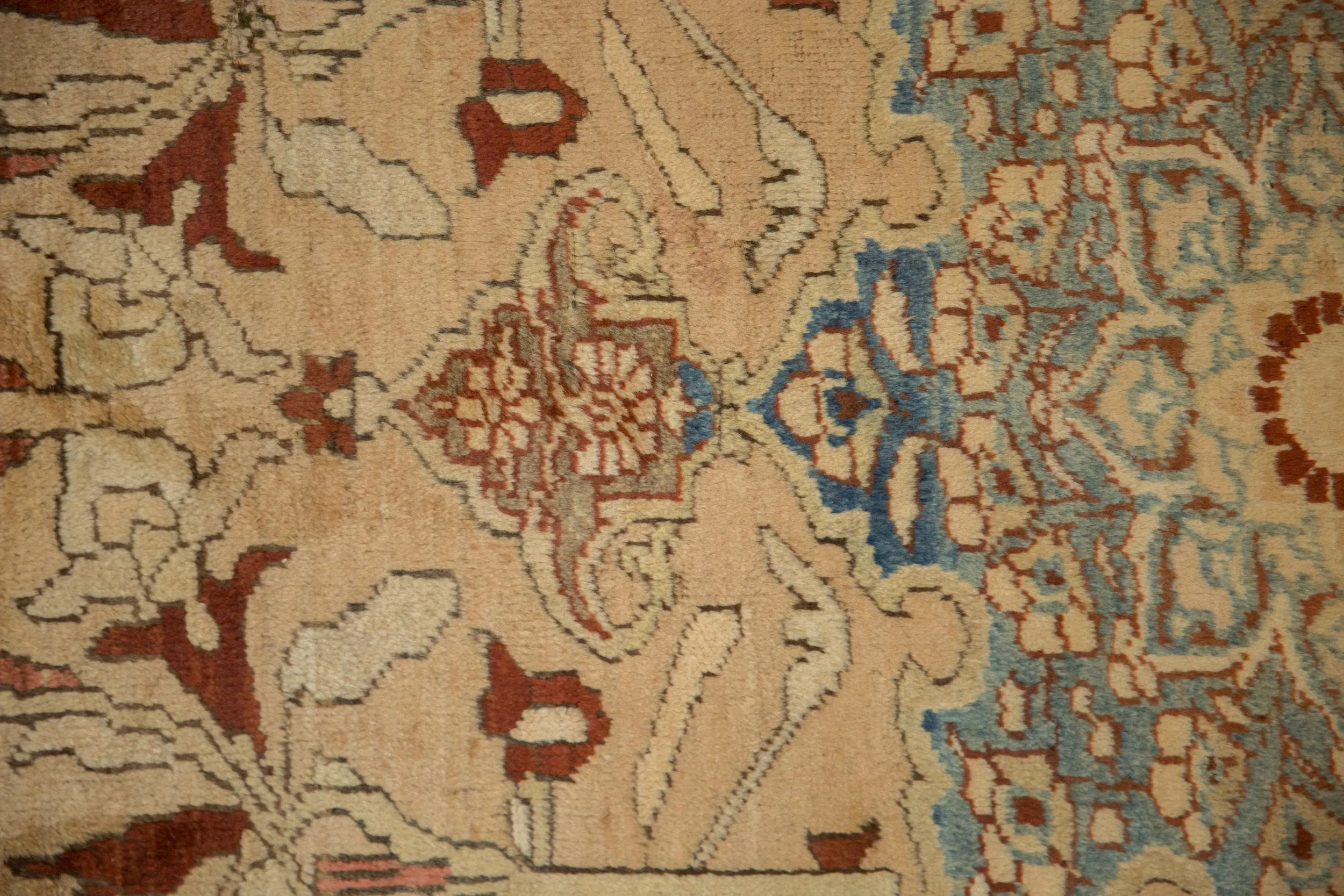 3.5x17 Antique Distressed Karabagh Rug Runner