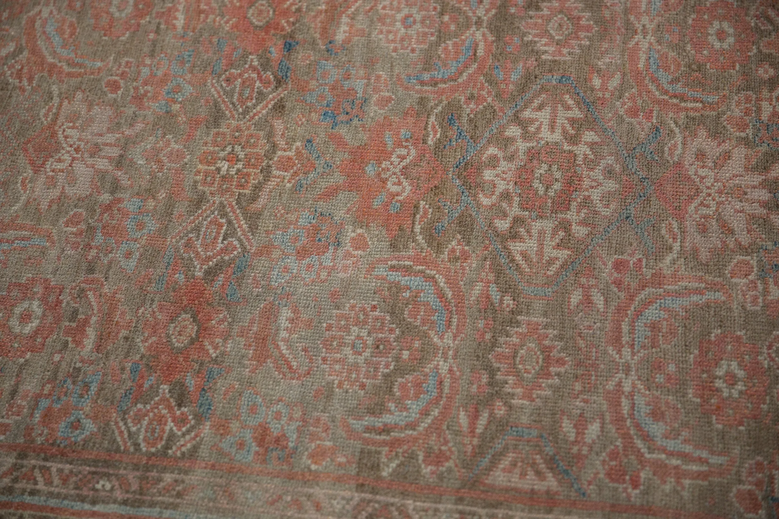 3x13 Vintage Distressed Hamadan Rug Runner
