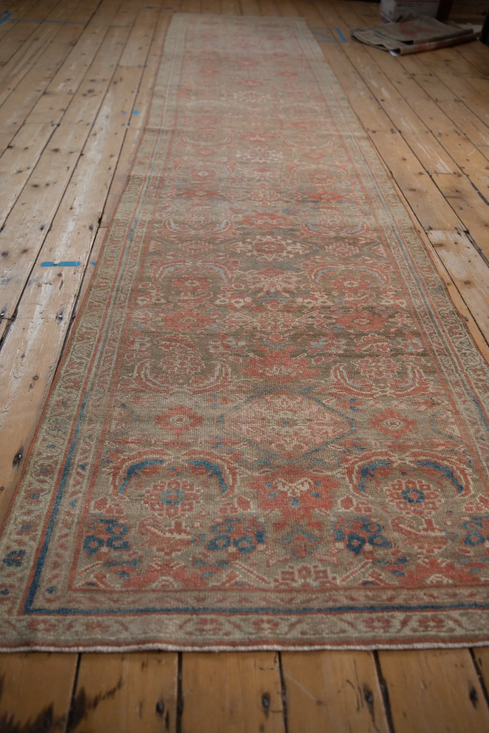 3x13 Vintage Distressed Hamadan Rug Runner