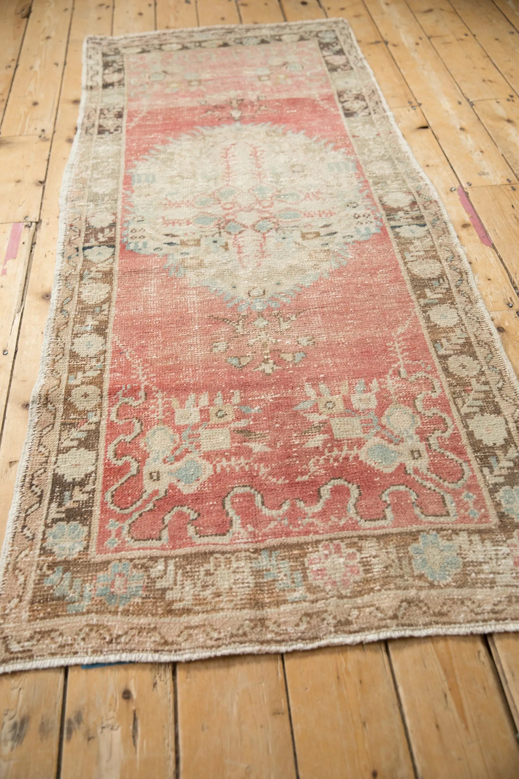 3x6.5 Vintage Distressed Oushak Rug Runner