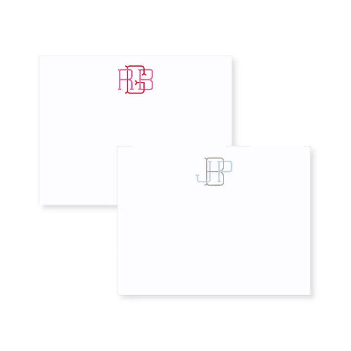 4.25x5.5" Notecard // three-letter intertwined monogram