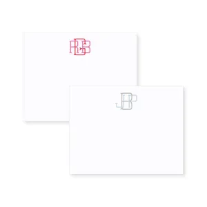 4.25x5.5" Notecard // three-letter intertwined monogram