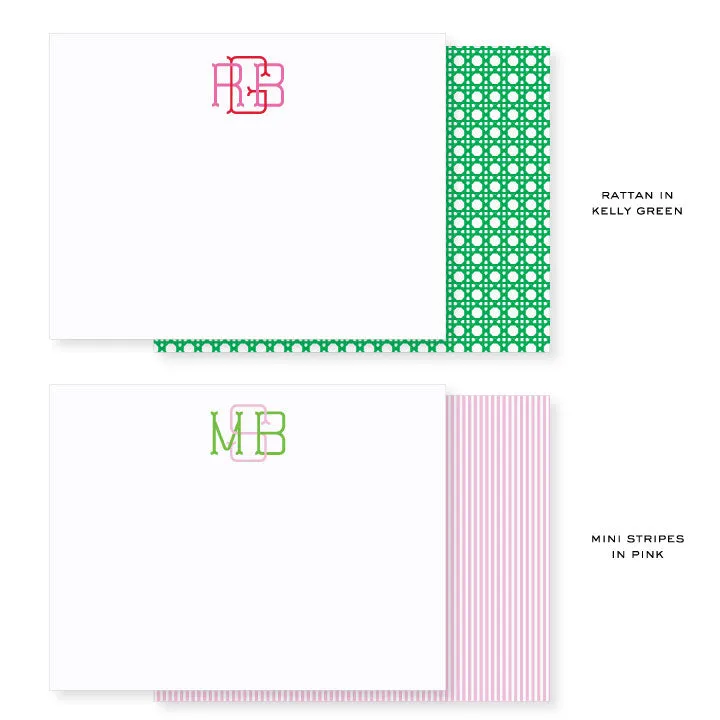 4.25x5.5" Notecard // three-letter intertwined monogram