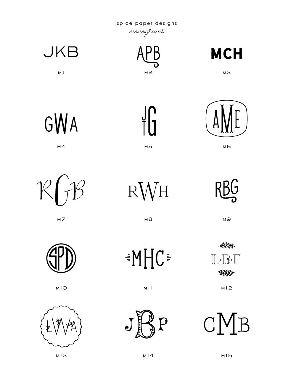 4.5x6.25 Monogram Notecard // DIY