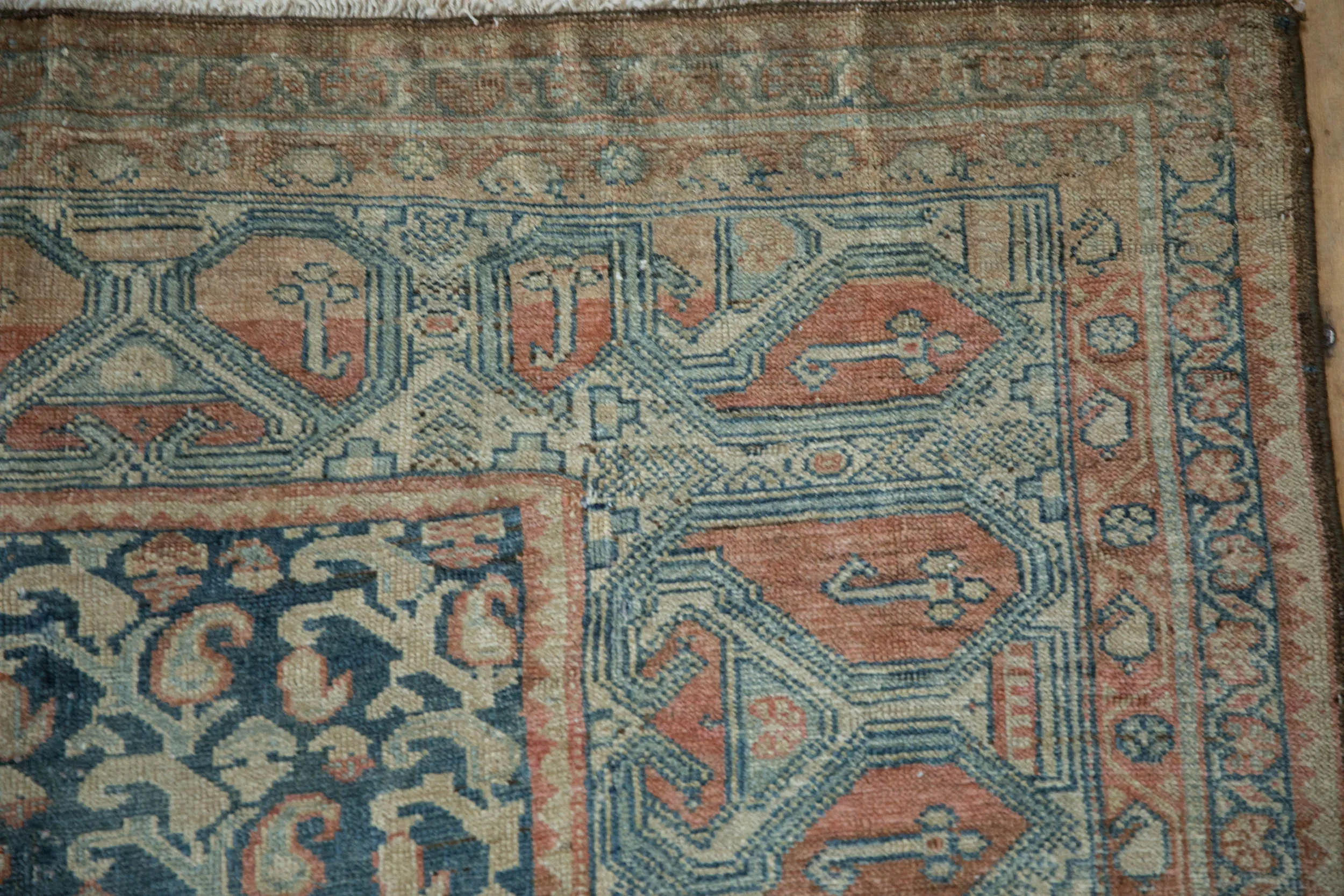 4.5x9 Vintage Fine Distressed Malayer Rug Runner