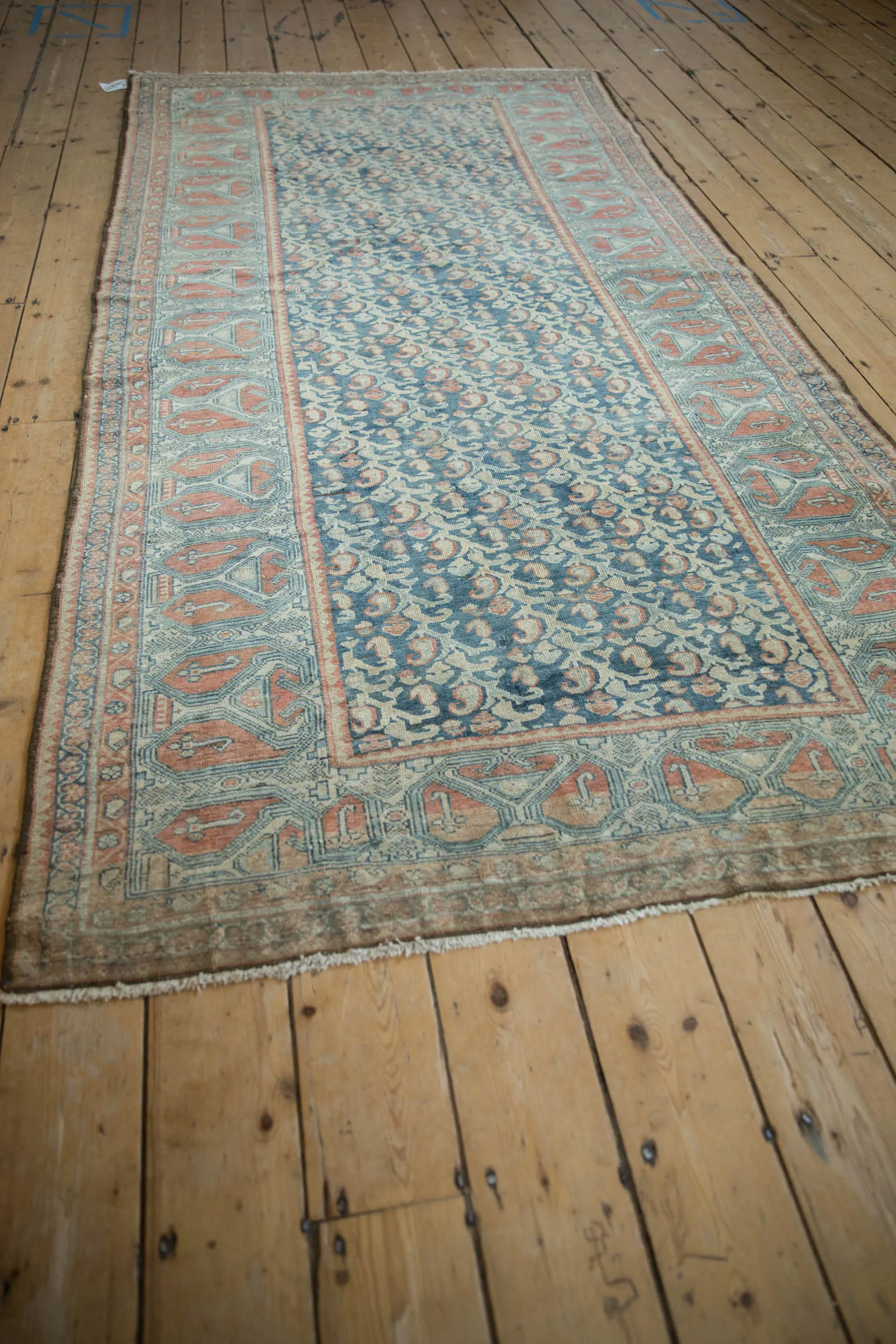 4.5x9 Vintage Fine Distressed Malayer Rug Runner