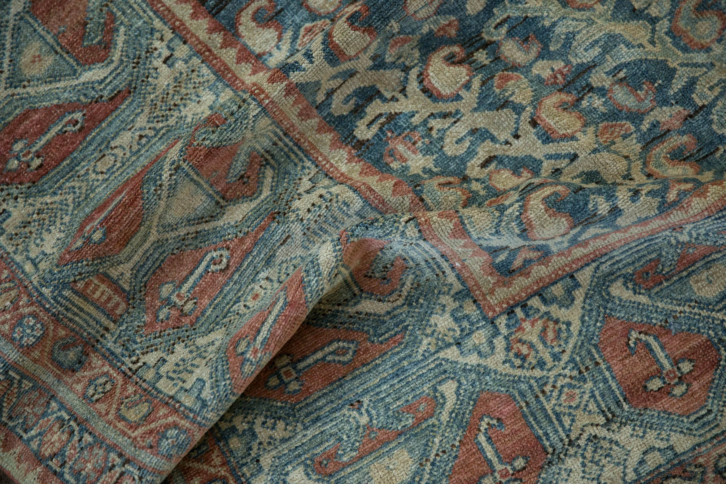 4.5x9 Vintage Fine Distressed Malayer Rug Runner