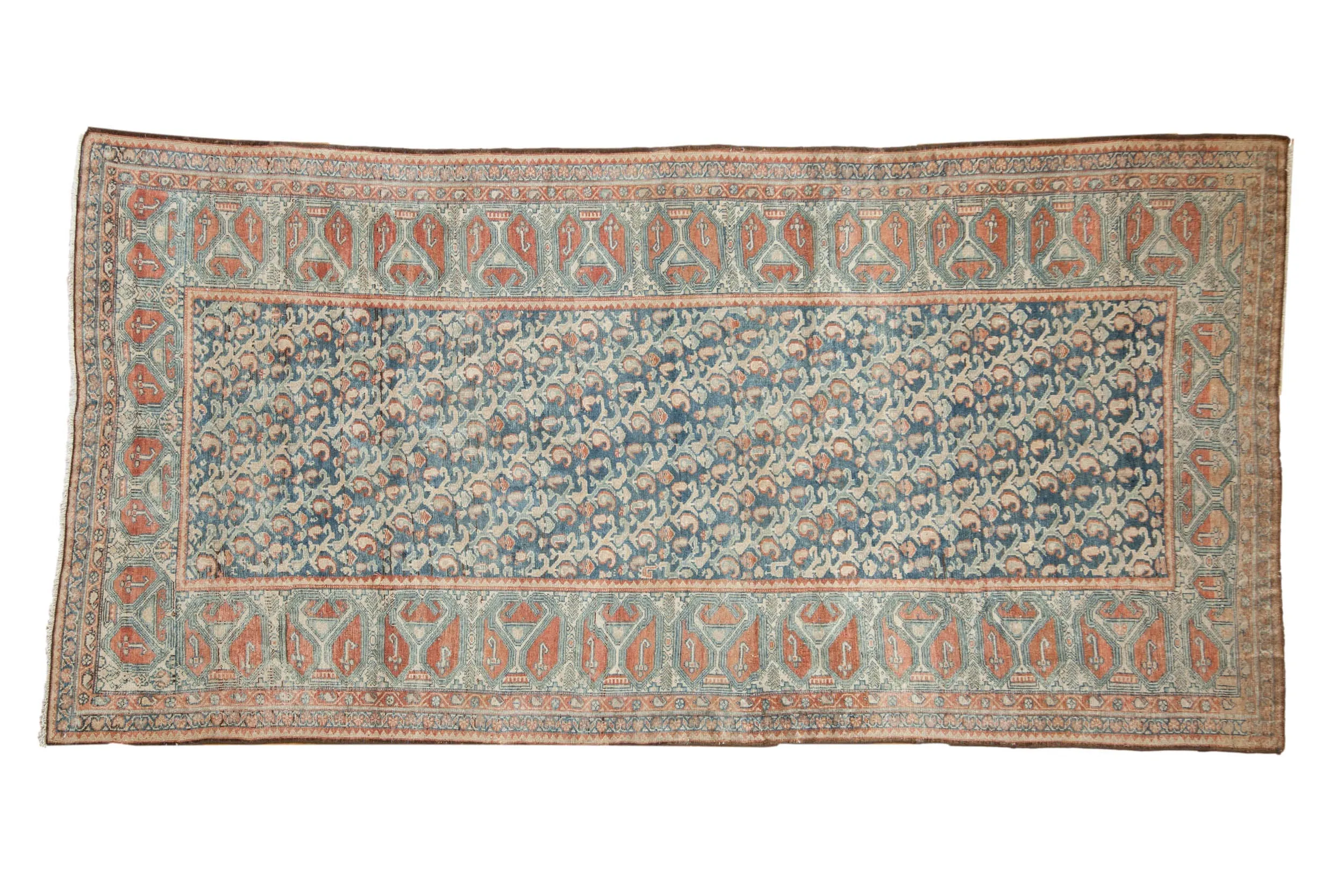 4.5x9 Vintage Fine Distressed Malayer Rug Runner