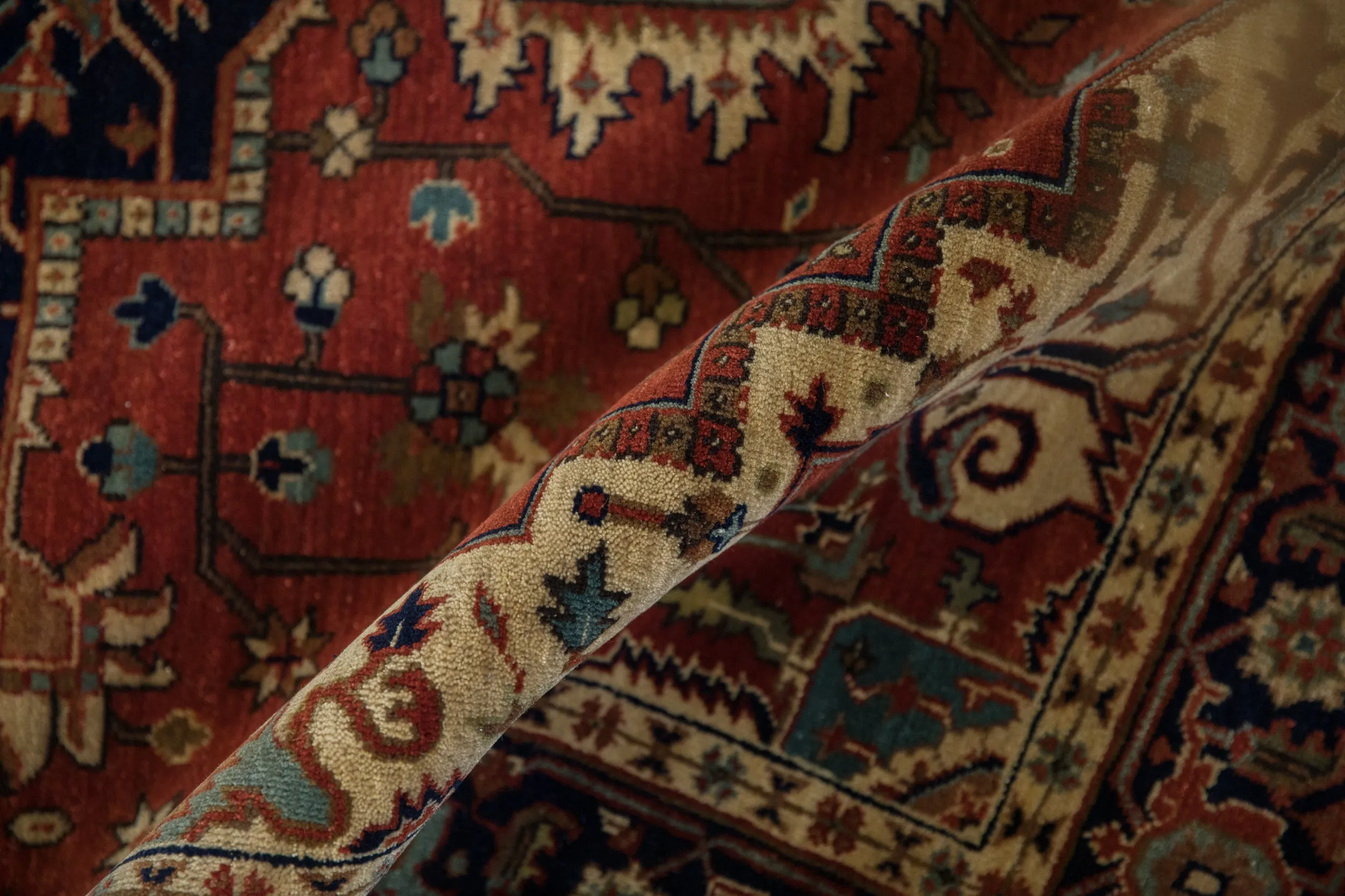 4x12 Indian Heriz Design Rug Runner