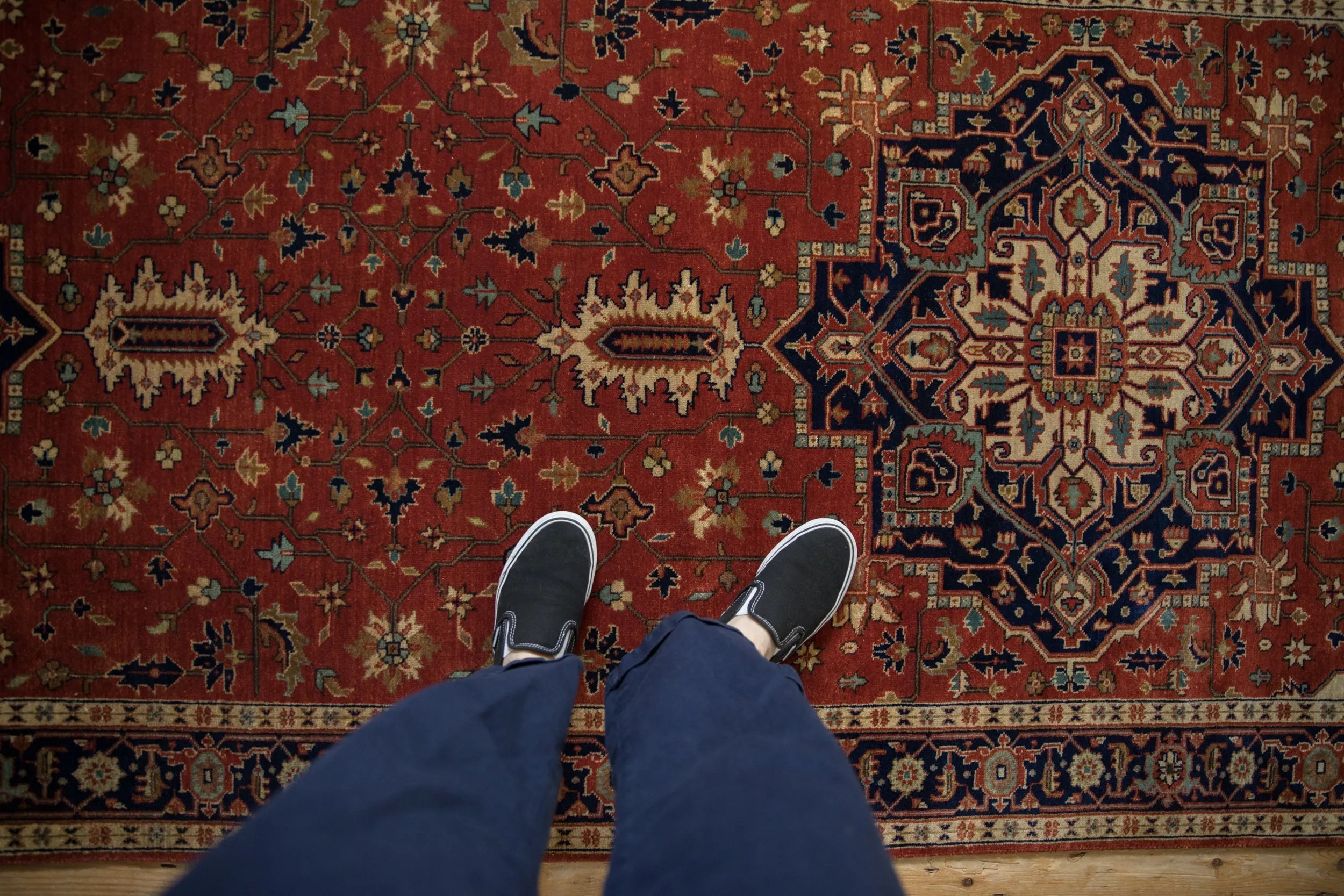 4x12 Indian Heriz Design Rug Runner