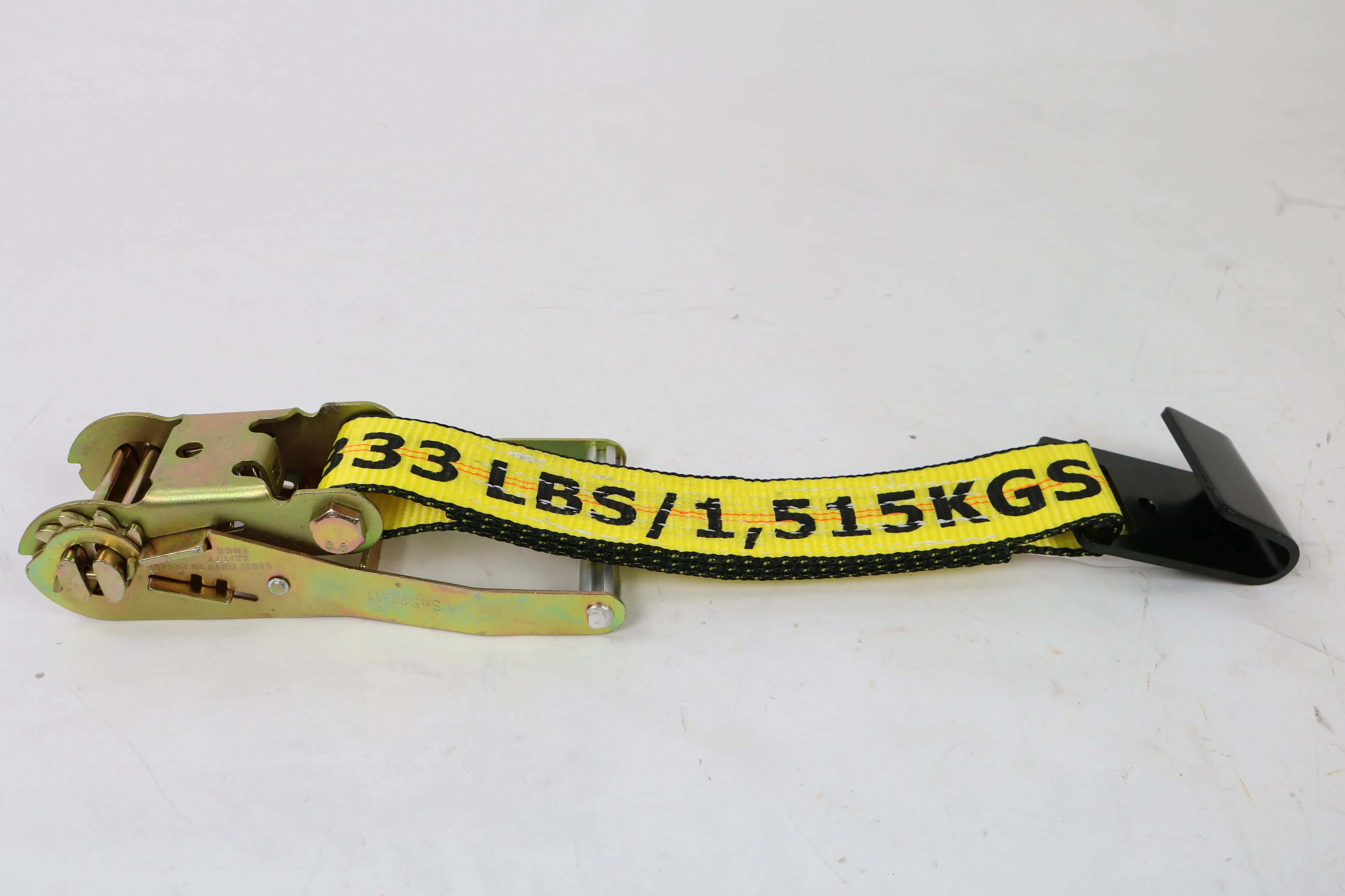 8 Pack Professional Grade BIG YELLOW 2" x 30' Ratchet Strap with Flat Hooks - 3333lb WLL