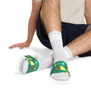 Abstract Green Men Pu Slide for Summer Style