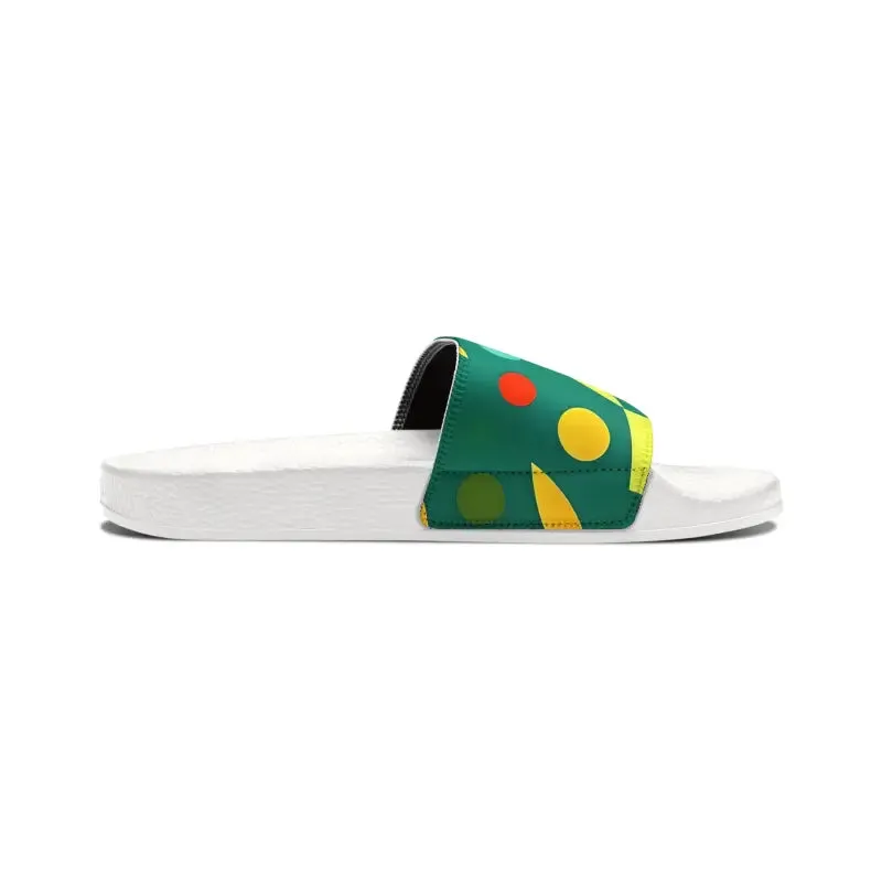 Abstract Green Men Pu Slide for Summer Style