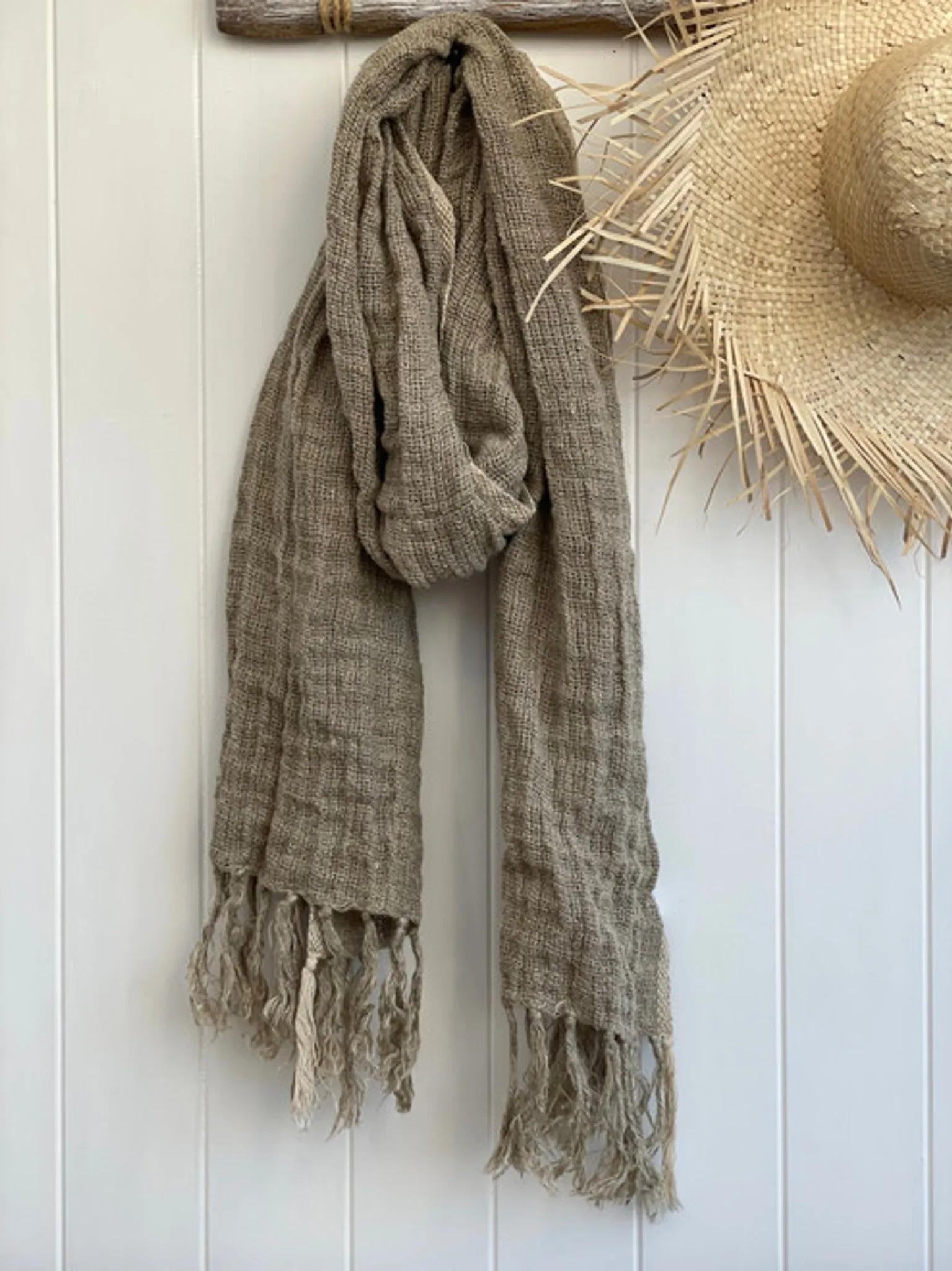 Audrey Mesh Scarf with a Fringe