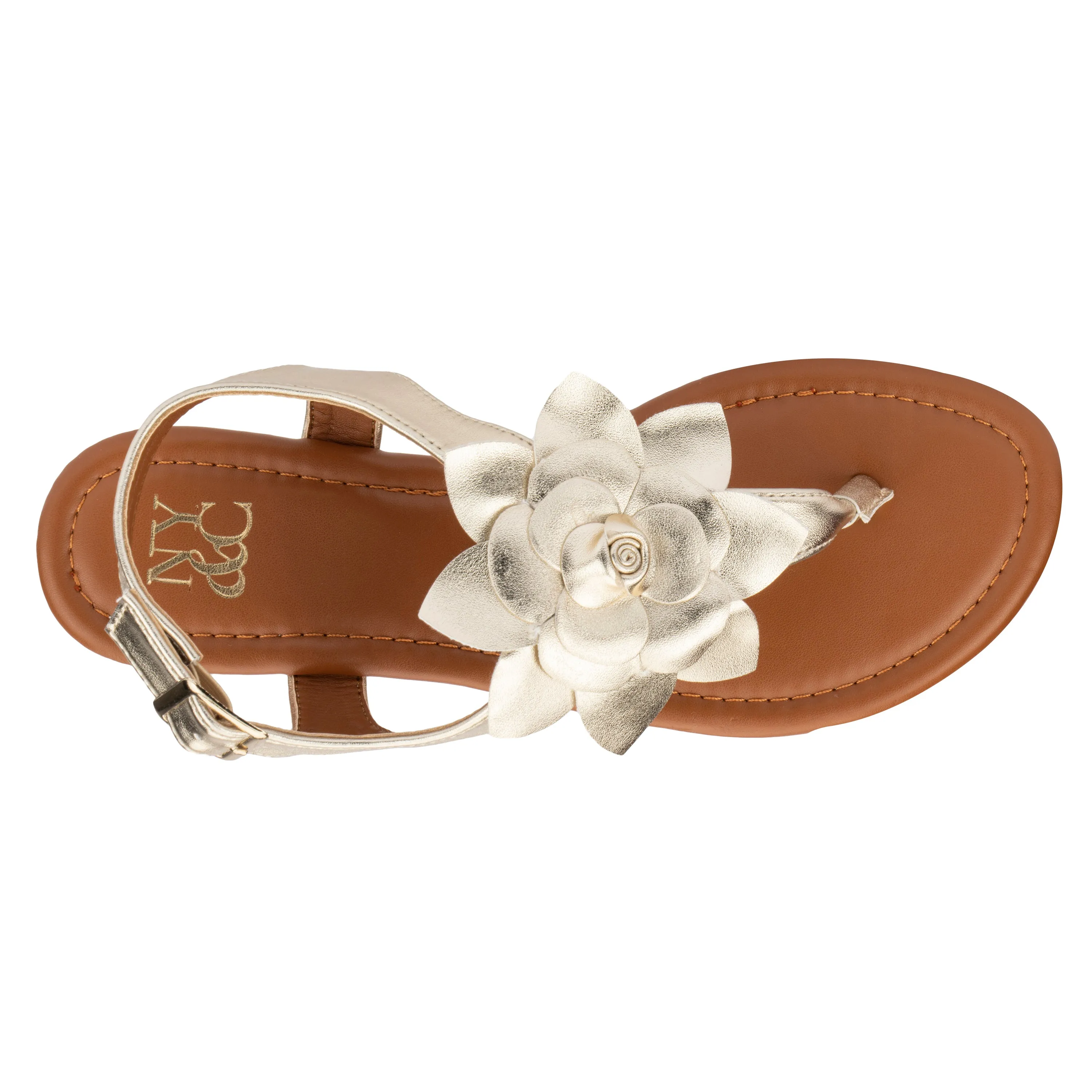 Aurelia Floral T-Strap Sandals