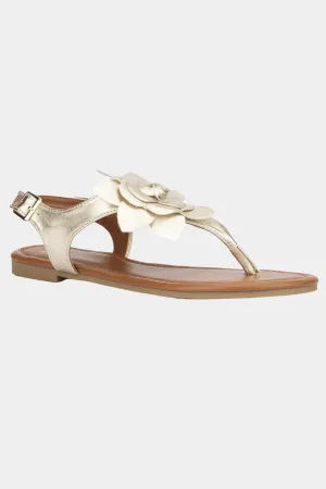 Aurelia Floral T-Strap Sandals