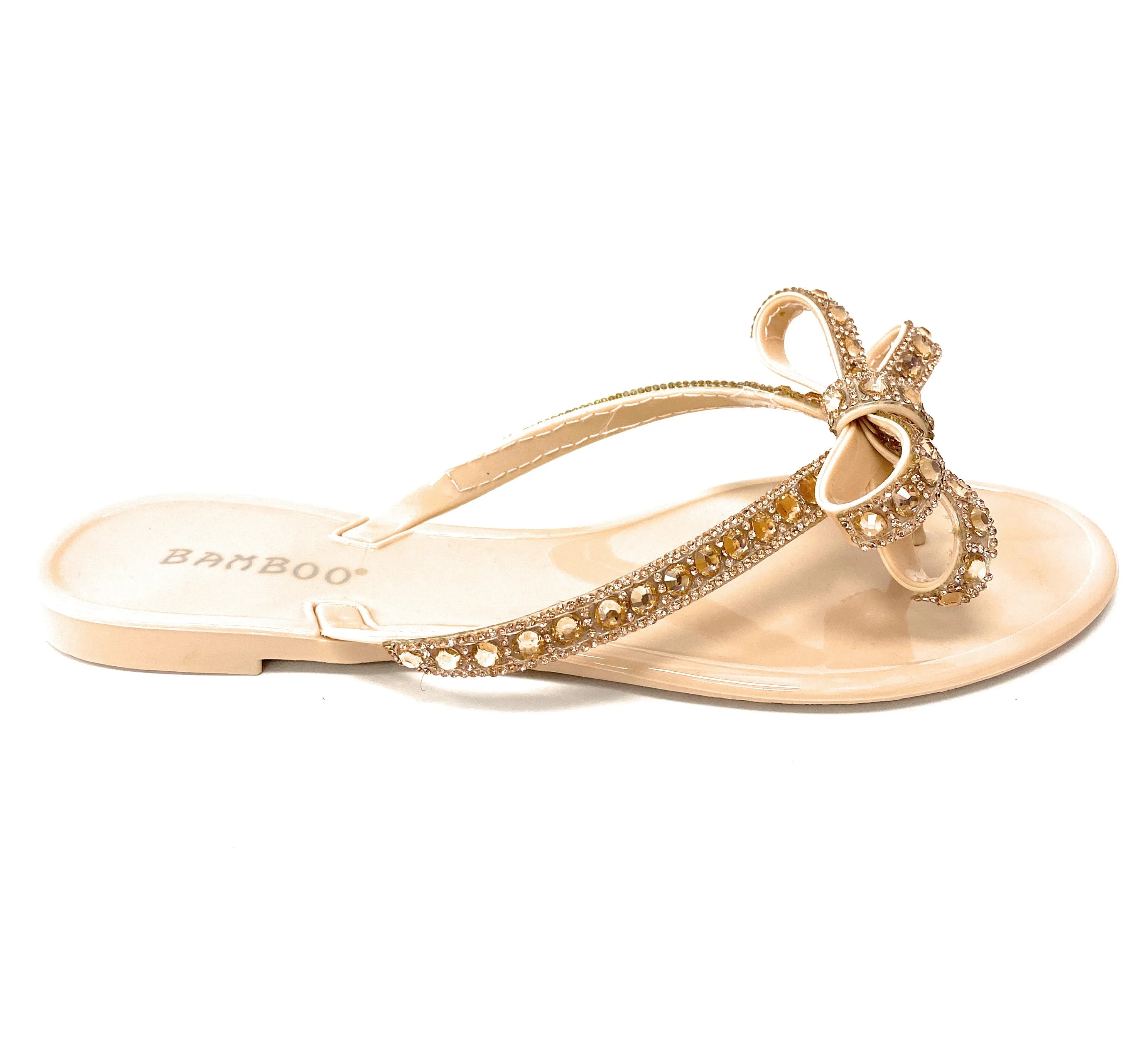 Bamboo STUDS-06 flat pvc sandals