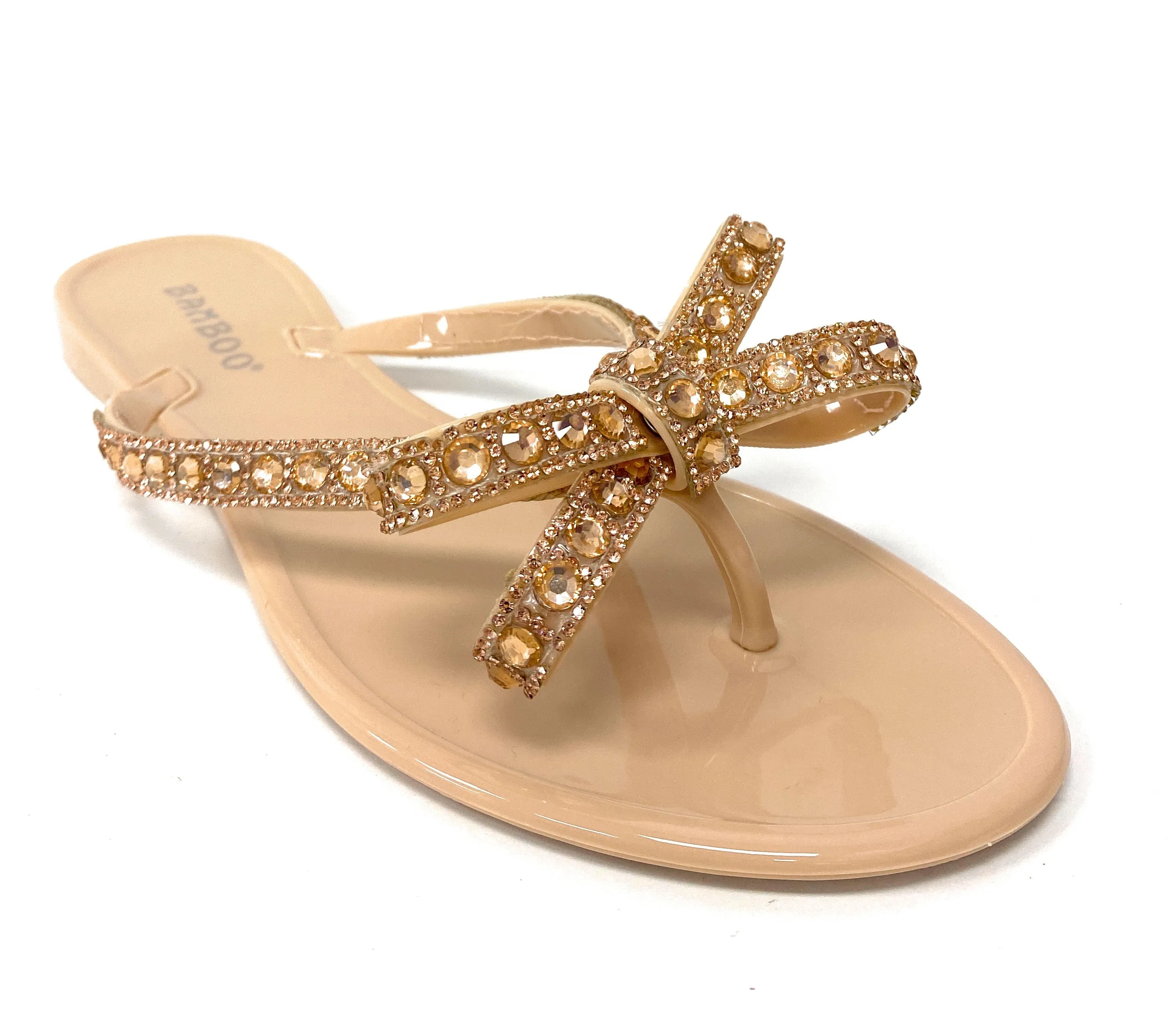 Bamboo STUDS-06 flat pvc sandals