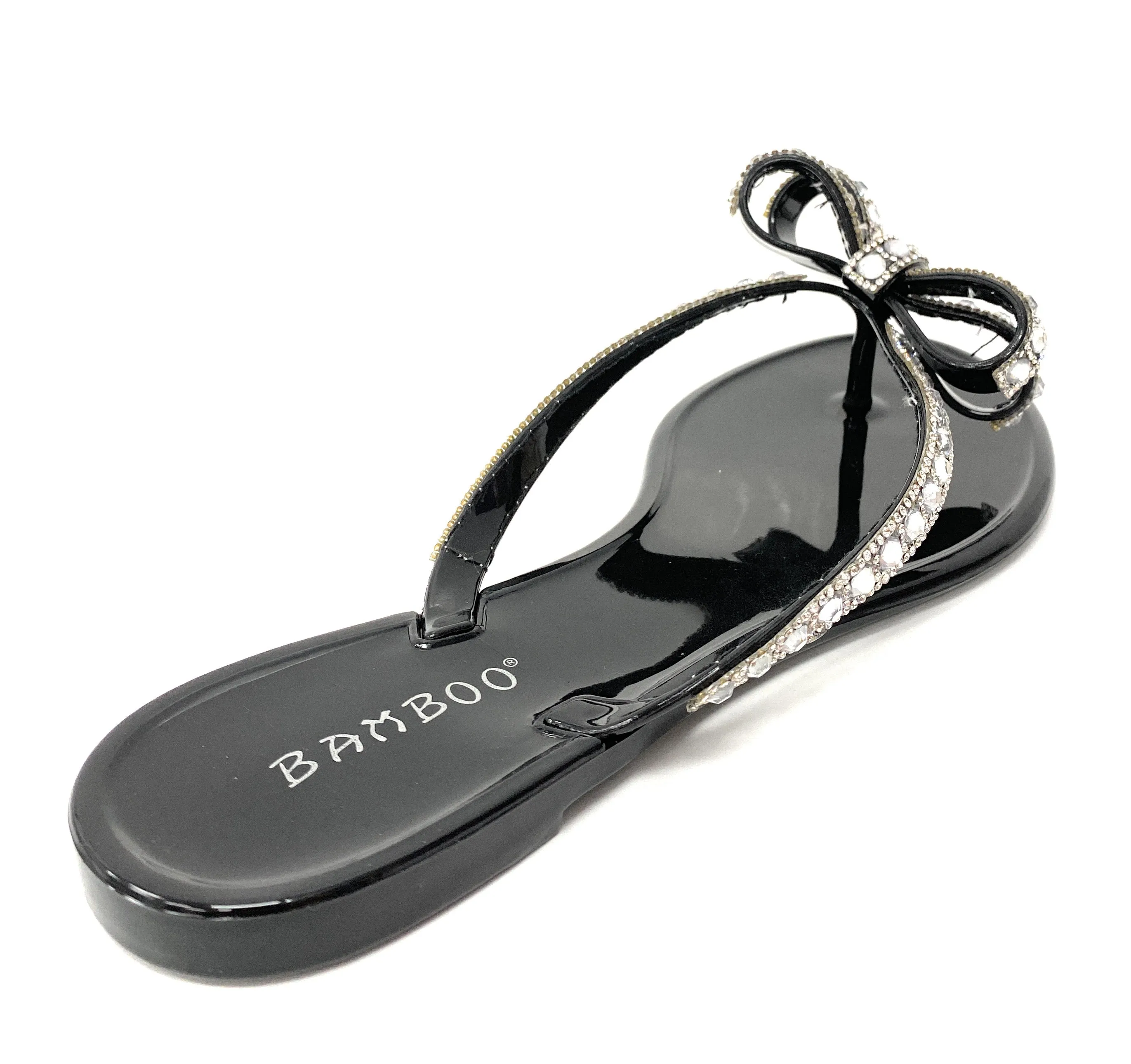 Bamboo STUDS-06 flat pvc sandals