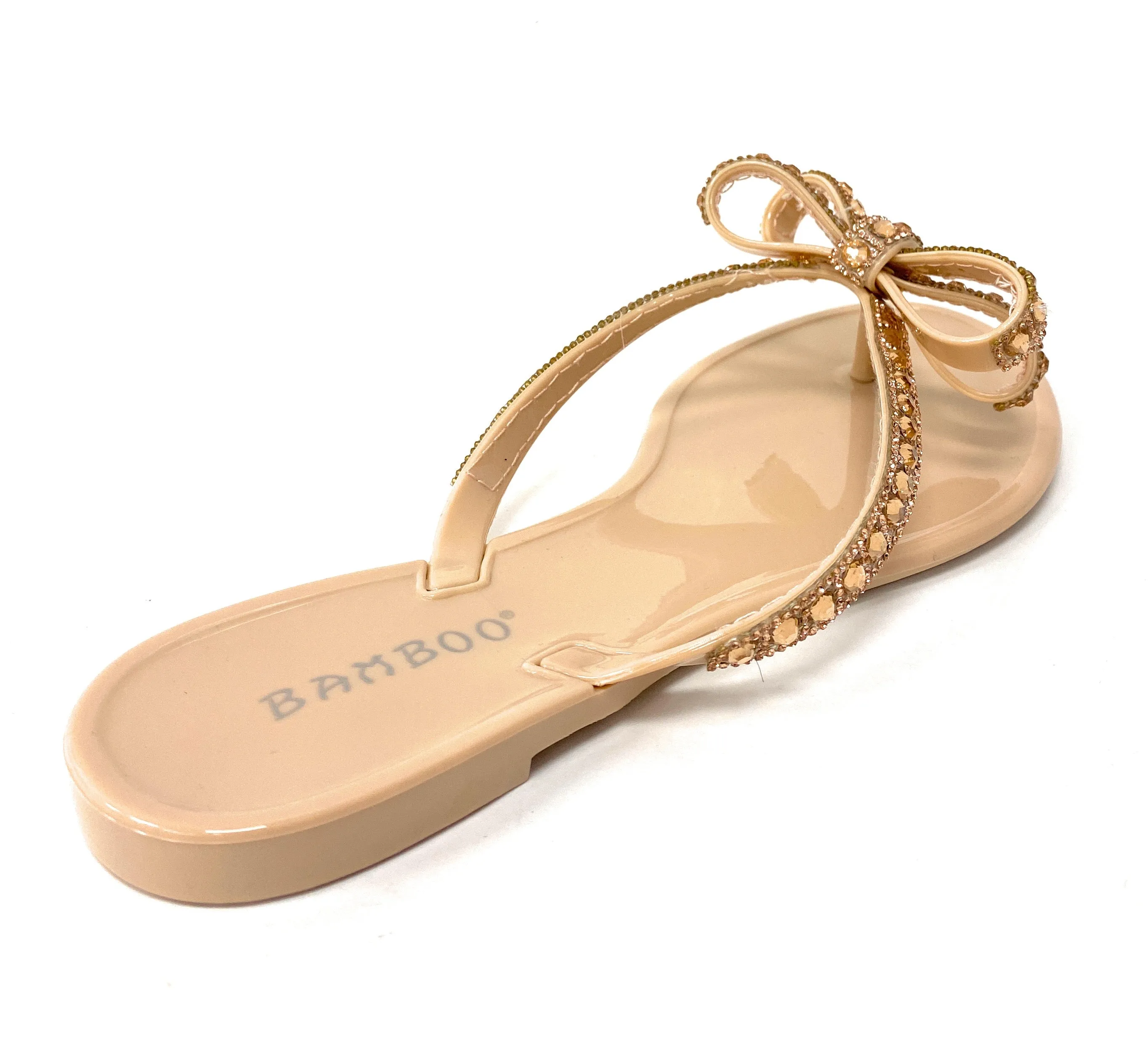 Bamboo STUDS-06 flat pvc sandals