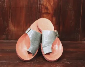 Calleen Cordero Evita Flat Sandal in Seafoam Green