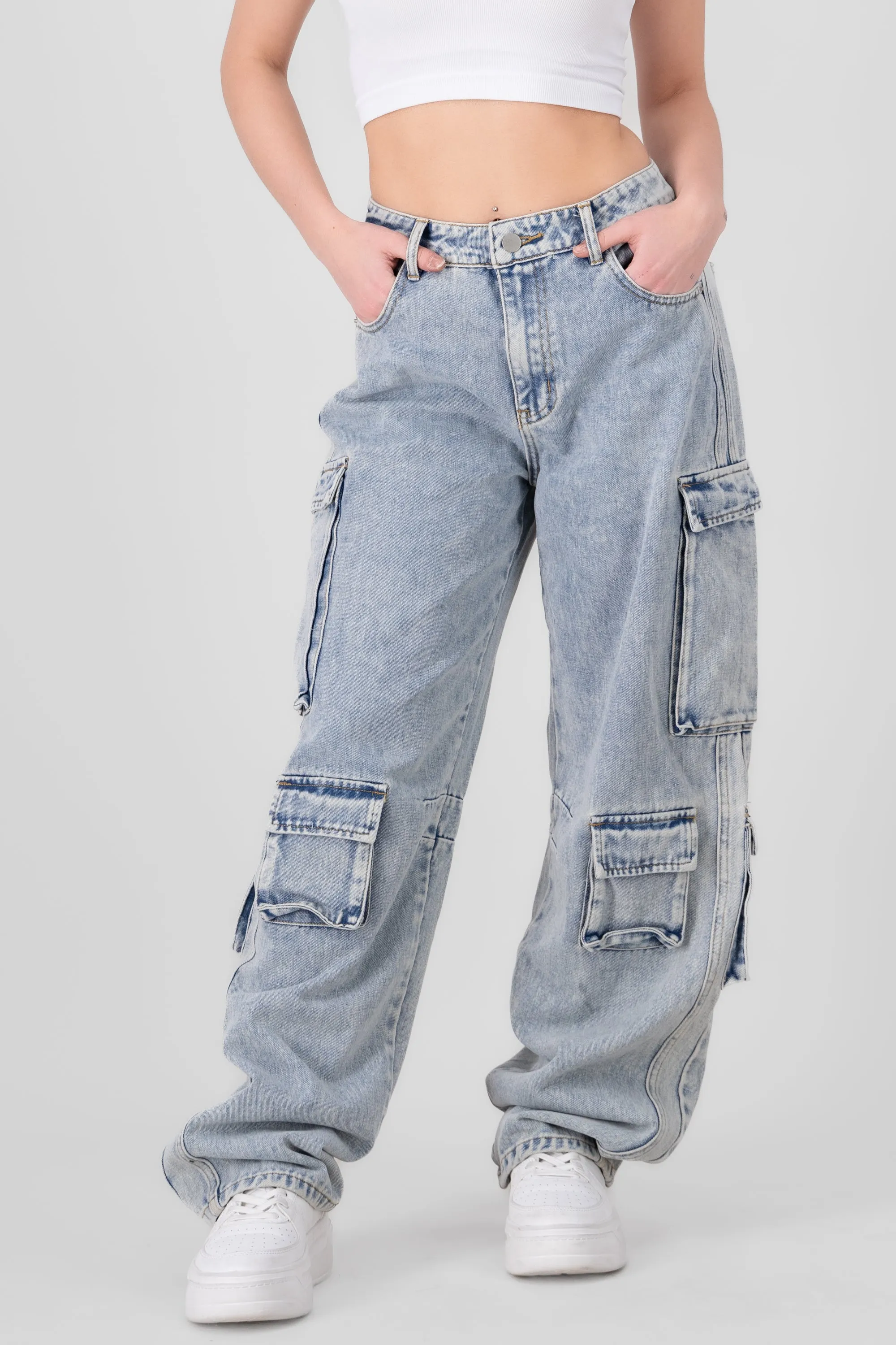 Cargo jeans wide leg