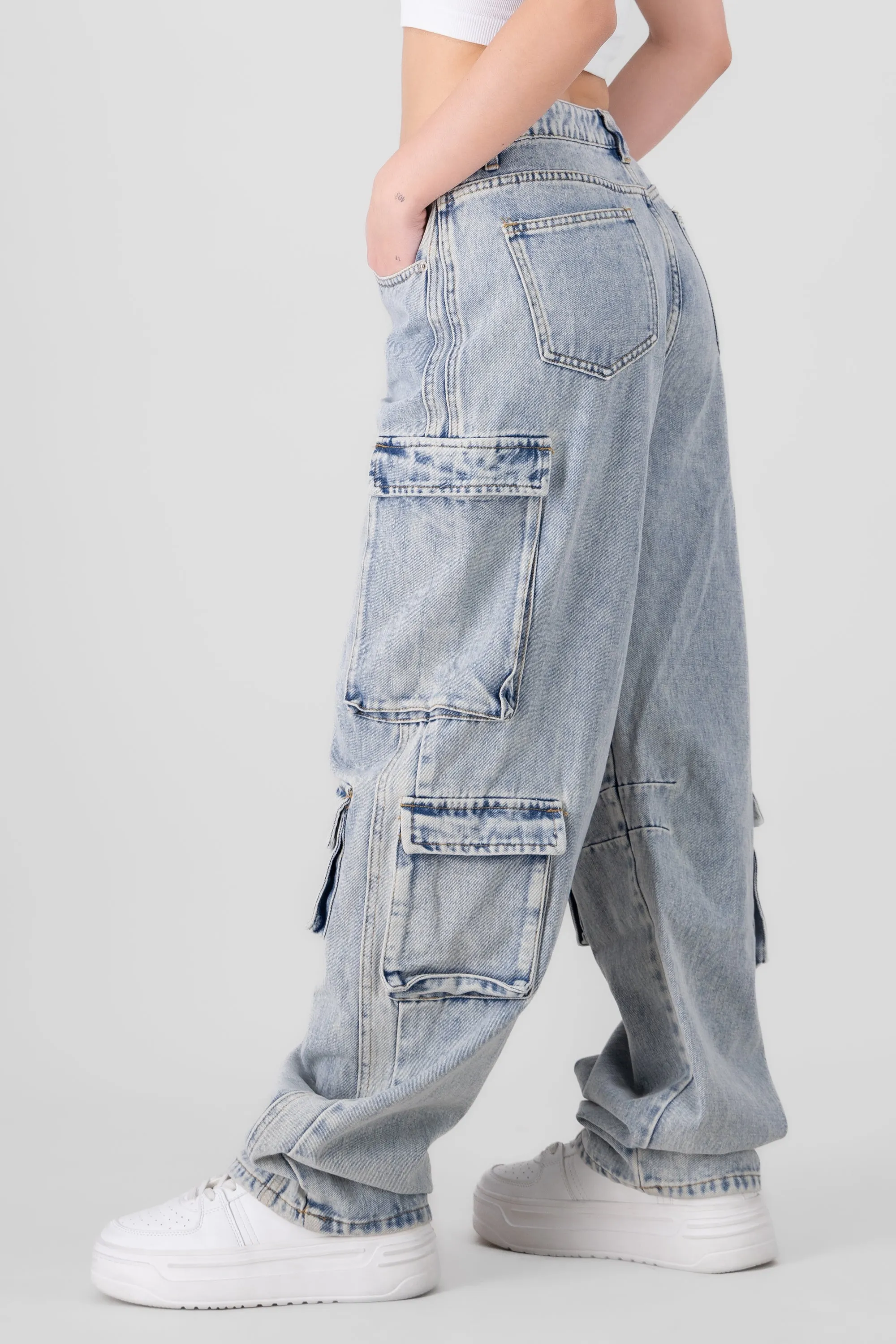 Cargo jeans wide leg